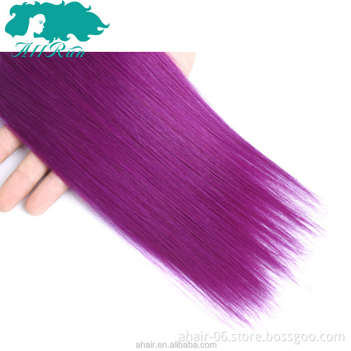 beaudiva Hair Brazilian purple Hair Weave Bundles 100% Human Hair extensions 1pc/lot brazilian bundles
